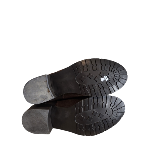 NWT BooRoo Jules suede and wool lined ankle buckle boots dark brown size 9 - Picture 6 of 12